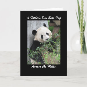 Panda Fête des pères Ours serré sur la carte Miles