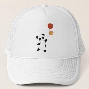 Panda Flies With Balloons Cute Animals For Kids Trucker Hat