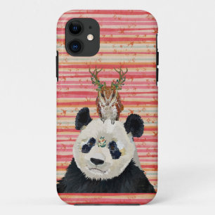 PANDA & FLORAL ANTLER OWLS iPhone 11 CASE
