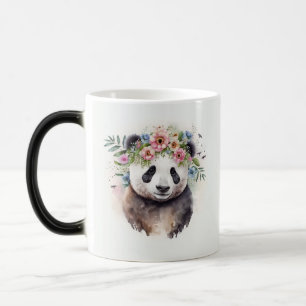 Panda Flowers Watercolor                          Magic Mug