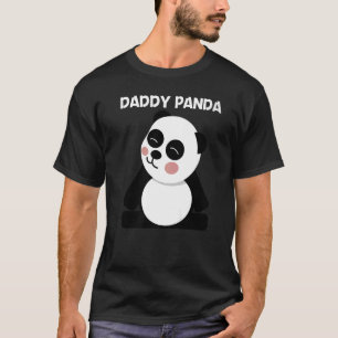 Panda For Men Dad Black White Bear Cub T-Shirt