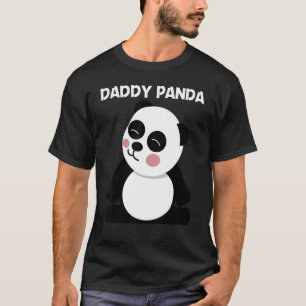   Panda For Men Dad Black White Bear Cub   T-Shirt
