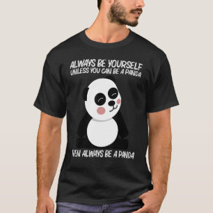 Panda For Men Women Black White Bear Cub 4 T-Shirt