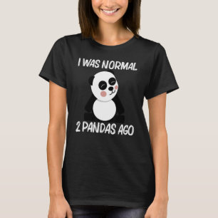 Panda For Men Women Black White Bear Cub   T-Shirt