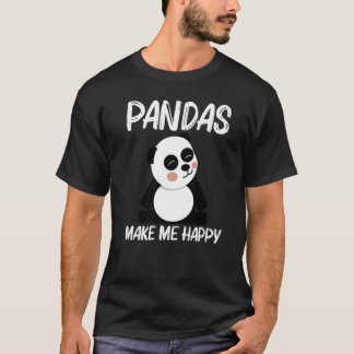 Panda For Men Women Black White Bear Cub T-Shirt