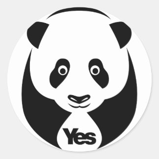 Panda For Yes Stickers