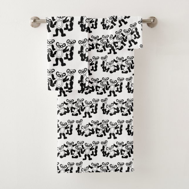 panda friends towel set (Insitu)