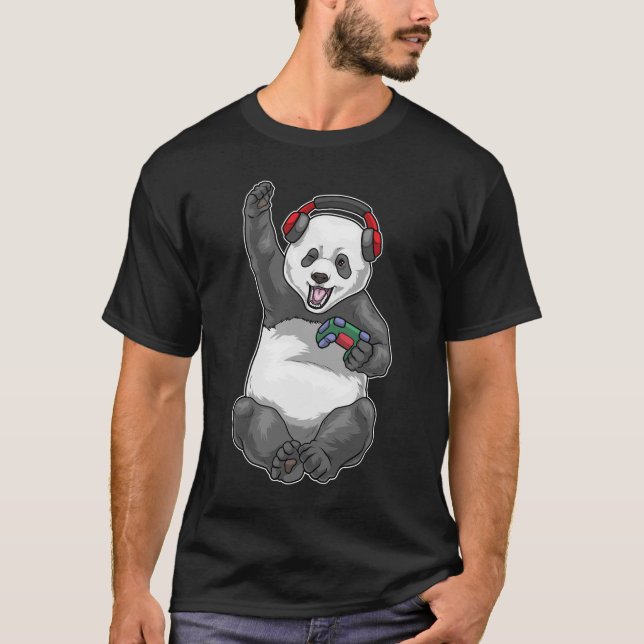 Panda Gamer Controller T-Shirt (Front)