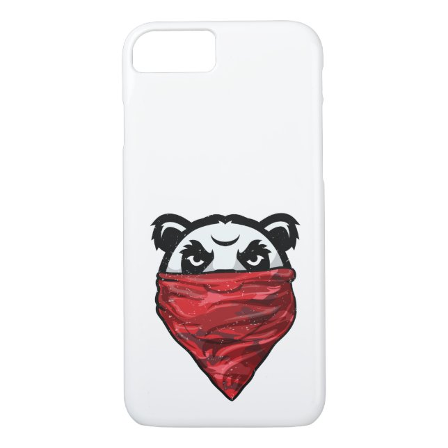 Panda Gangster Panda Bear wearing a Red Bandanna Case-Mate iPhone Case (Back)