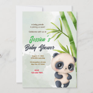 Panda Garden Baby Shower Invitation
