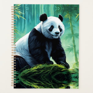 Panda géant dans la forêt de Bamboo