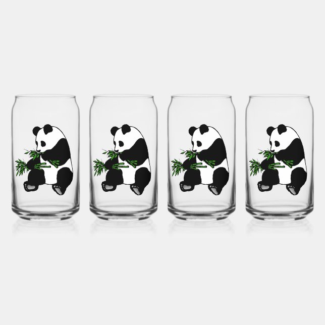 Panda géant mange du bambou (Recto)