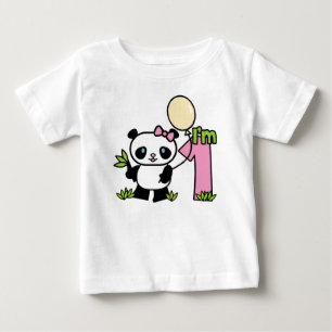 Panda Girl First Birthday Baby T-Shirt