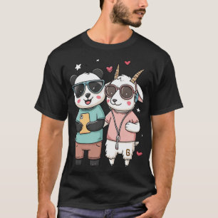 Panda & Goat Best Friends – Cute Animal Friendship T-Shirt