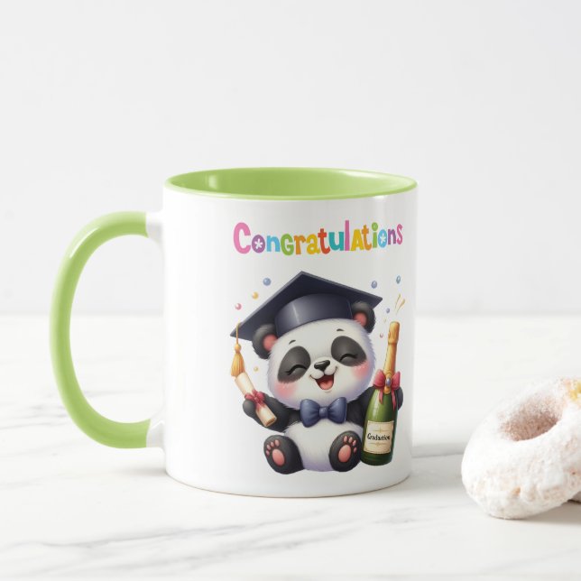 Panda Graduation Congratulations Mug (With Donut)