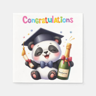 Panda Graduation Congratulations Napkin
