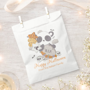 Panda Grave Rip Bats Happy Halloween Favour Bag
