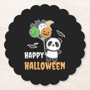 Panda Halloween Balloons For Kids Cute Pandas Paper Coaster