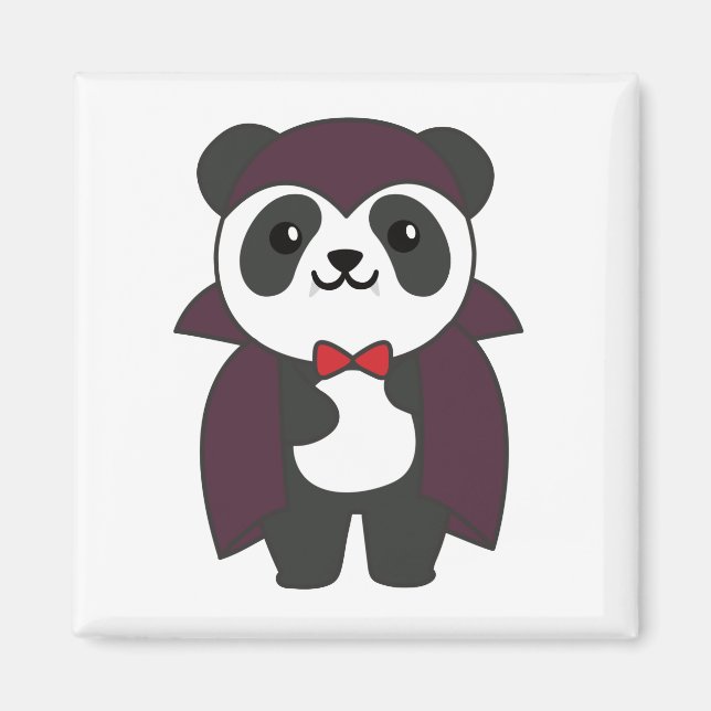 Panda Halloween Cute Devil Kids Vampire Costume Magnet (Front)
