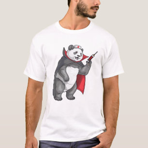 Panda Halloween Vampire Nurse Oversized T-Shirt