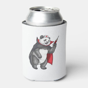 Panda Halloween Vampire Nurse Oversized T-Shirt Can Cooler