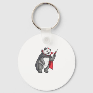 Panda Halloween Vampire Nurse Oversized T-Shirt Keychain