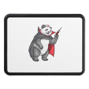 Panda Halloween Vampire Nurse Oversized T-Shirt Trailer Hitch Cover