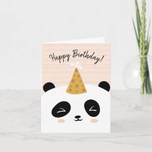 Panda Happy Birthday Card