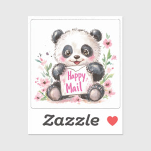 Panda, Happy Mail, Sticker