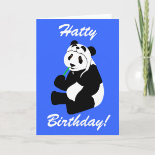 Panda Hat (birthday) Card