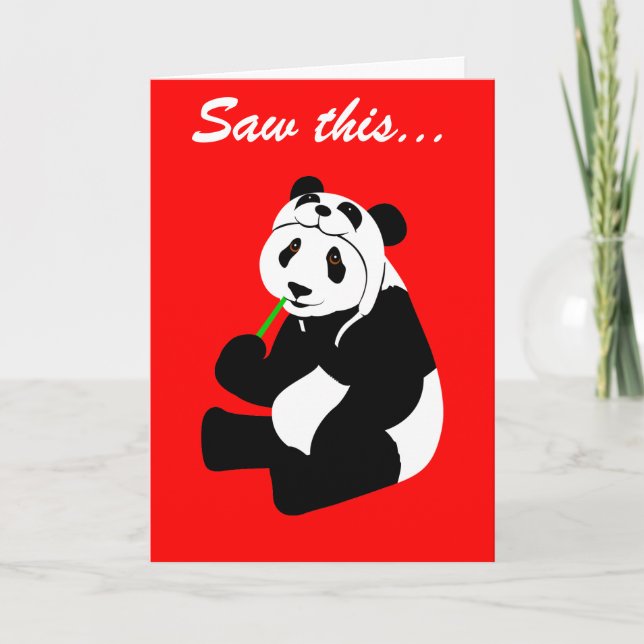 Panda Hat (birthday) Card (Front)