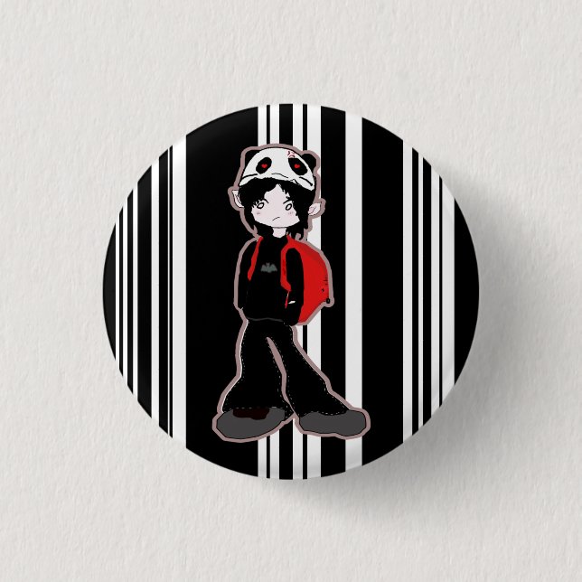 Panda Hat Button (Front)