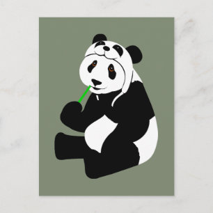 Panda Hat Postcard