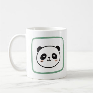 Panda head minimalist graphic icon coffee mug