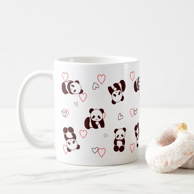 Panda Heart Mug (With Donut)