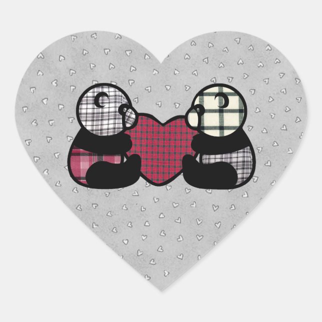 Panda Heart Sticker (Front)