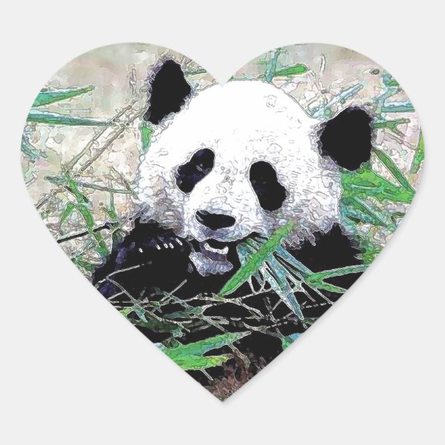 Panda Heart Sticker (Front)