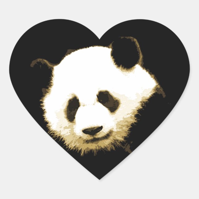 Panda Heart Sticker (Front)