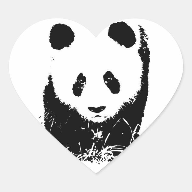 Panda Heart Sticker (Front)