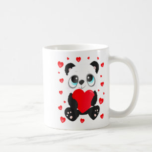 Panda Heart Valentines Day Girls Kids Women Bear L Coffee Mug