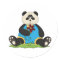 Panda Holding A Flower Stickers