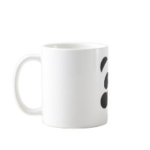 Panda holding a heart mug