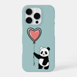 Panda Holding Heart Balloon – Sweet  iPhone 16 Pro Case