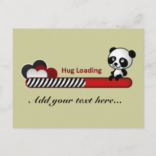 Panda Hug Loading Postcard