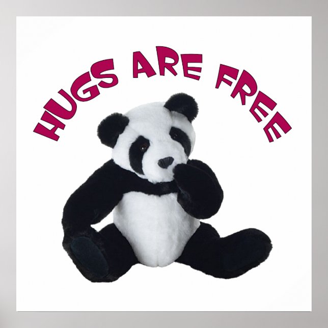 Panda hug Poster 24x24" (Front)