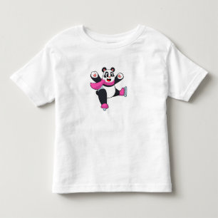Panda Ice skating Ice skates Toddler T-shirt