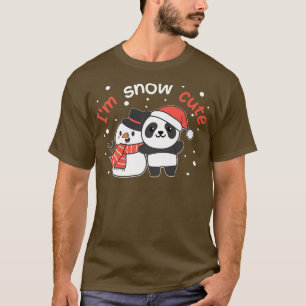 Panda I'm Snow Cute Snowman Snow Pun T-Shirt
