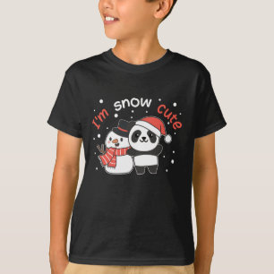 Panda I'm Snow Cute Snowman Snow Pun T-Shirt