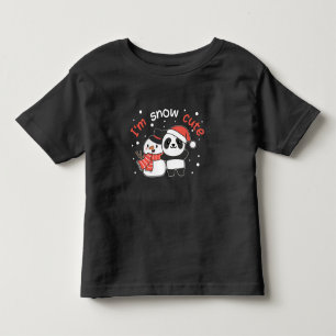 Panda I'm Snow Cute Snowman Snow Pun Toddler T-shirt