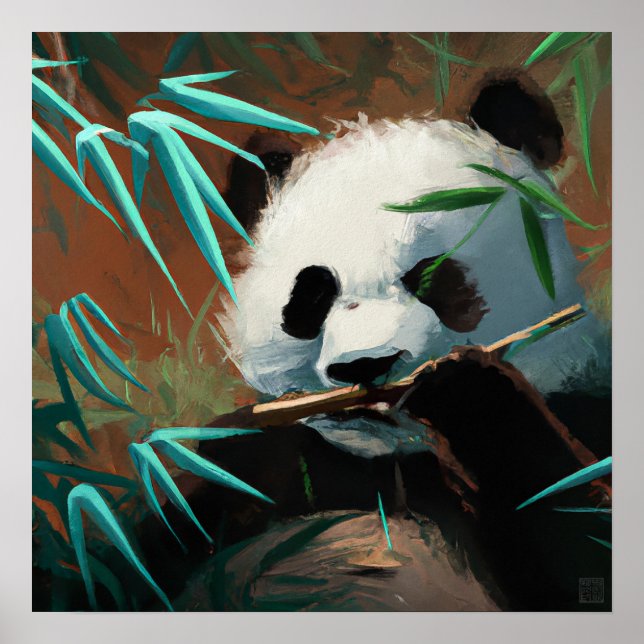 Panda - Impression d'art en toile (Devant)